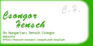 csongor hensch business card